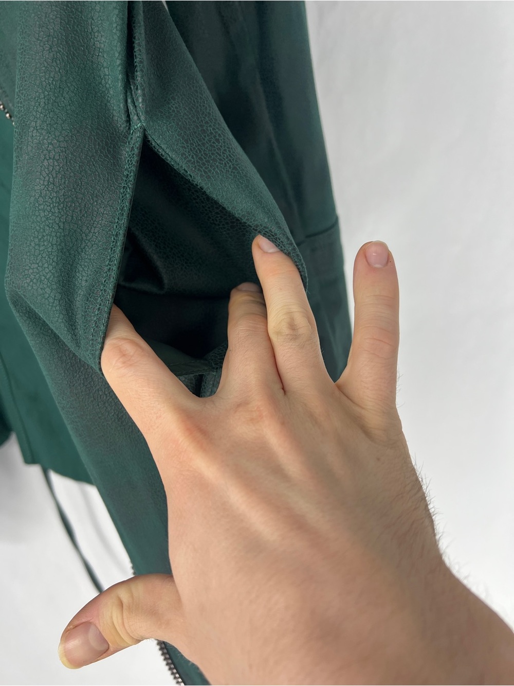 INSIGHT Forest Green Faux Leather Moto blazer - Picture 12 of 14